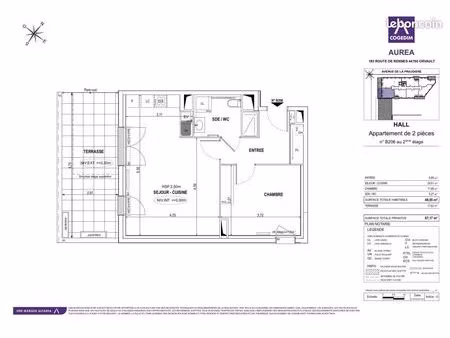 appartement 2 pièces 49 m²
