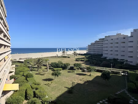 canet sud appartement rénové t3  vue mer  en sus garage et dou