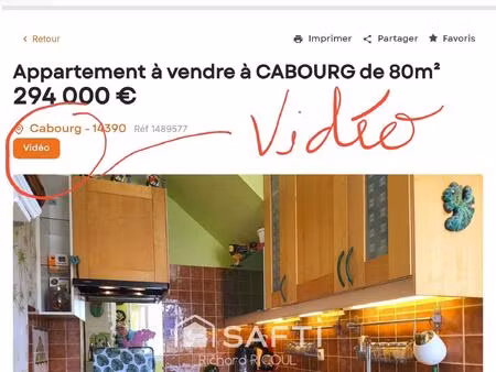 app cabourg 63m² 85m² au sol - 2 ch en duplex - terrasse - parkg