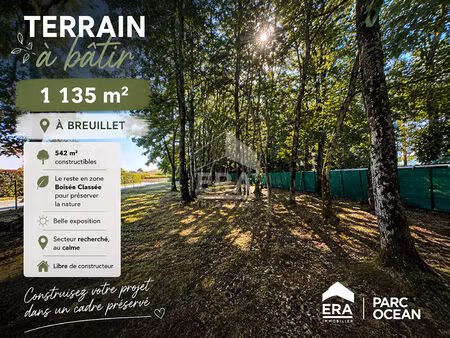 terrain 0 pièces 1135 m² à vendre / acheter breuillet 17920 ? | era immobilier