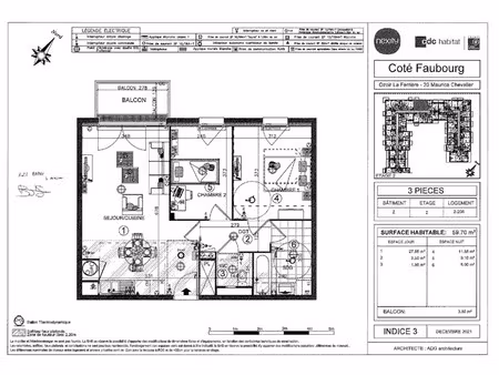 location appartement 3 pièces 60 m² à ozoir-la-ferriere (77330)  1 052 €