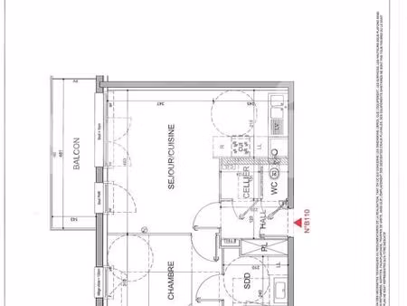 appartement 2 pièces 44 m²
