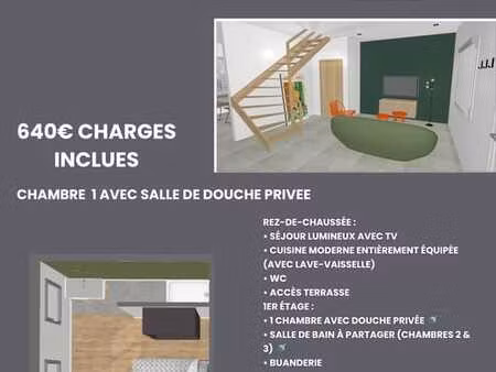 colocation étudiante totalement neuf  charleroi