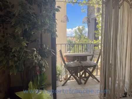 haut de cagnes maison terrasse - vues mer