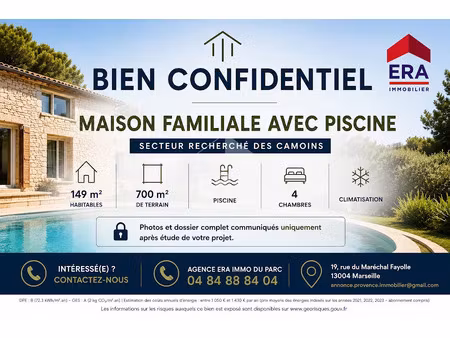 vente maison 5 pièces 150 m² à marseille 11ème (13011)  869 000 €