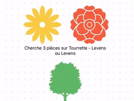 cherche 3 pièces tourrette-levens ou levens