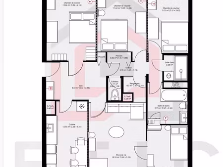 vente appartement 5 pièces 100 m² à tassin-la-demi-lune (69160)  280 000 €