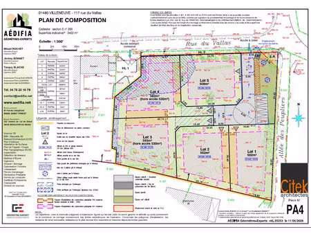 vente terrain villeneuve (01480)