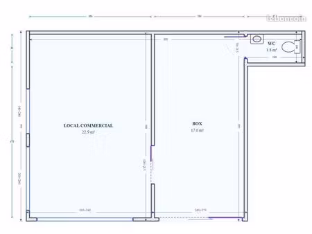 box + local commercial 42m² nice saint roch
