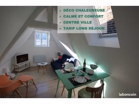 charmant 2p meublé court/moyenne durée centre ville  tout compris