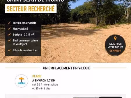 terrain constructible à vendre