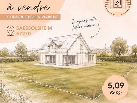 terrain constructible viabilisé à vendre
