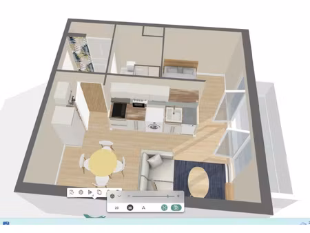 t1 bis meublé avec balcon et parking renové à lespinet/ hall