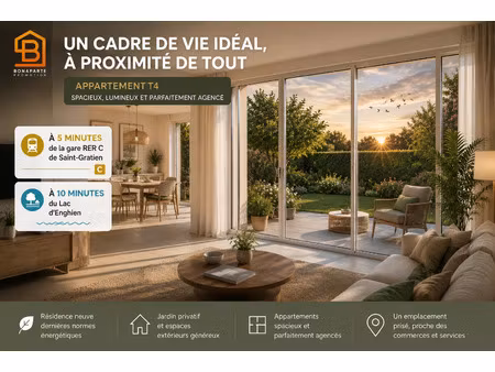 vente appartement 3 pièces 69 m² saint-gratien (95210)