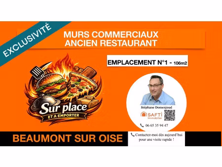 vente commerce 4 pièces 106 m² beaumont-sur-oise (95260)