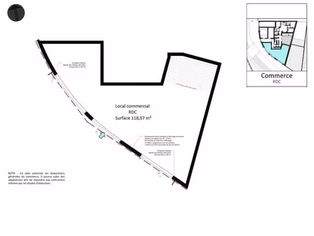 vente commerce 183 m² saint-denis (93200)