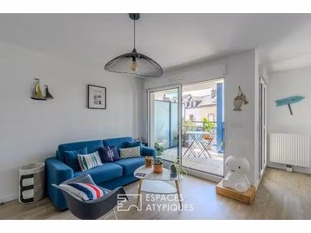 appartement 2 pièces contemporain avec terrasse dinatoire plein coeur du pouliguen