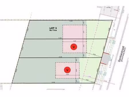 ruime bouwgrond voor halfopen bebouwing met open uitzicht...