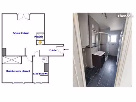 appartement t2 de 43m² à etampes