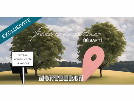 vente terrain à batir 1748 m² à montberon (31140)  129 000 €