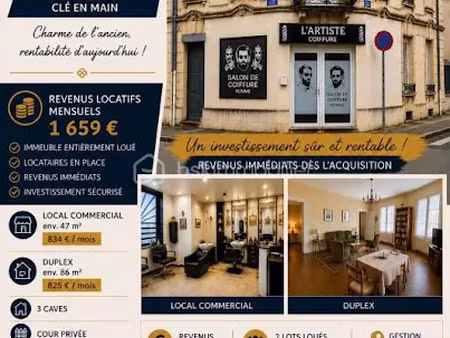 vente immeuble 10 pièces 134 m² à soissons (02200)  260 000 €