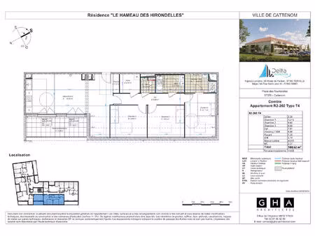 vente appartement 4 pièces  100.62m²  cattenom