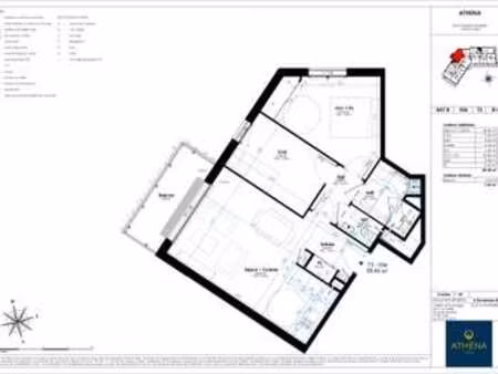 location appartement 3 pièces à caen (14000) : à louer 3 pièces / 58m² caen