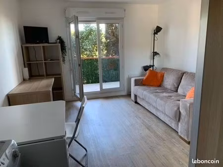 studio meublé 22m2 avec parking ss sol grabels / la valsière