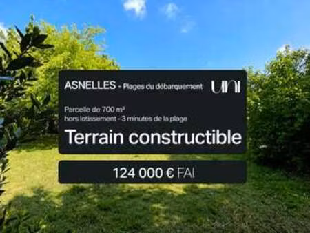vente terrain à asnelles (14960) : à vendre / 700m² asnelles