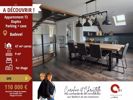 appartement 3 pièces - 67 m²