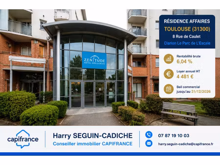 appartement à vendre toulouse 1 pièce(s) 26m2 74 200€