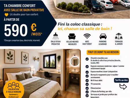 chambre en colocation dans une villa neuve à vic la gardiole