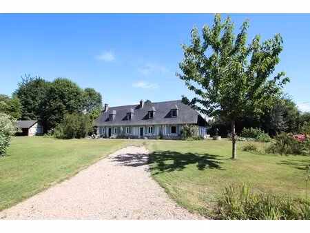 maison normande à vendre luneray centre avec 4500m2 jardin paysagé
