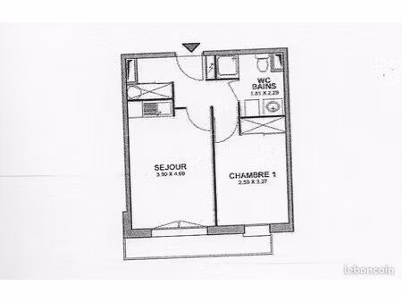 appartement f2 à louer