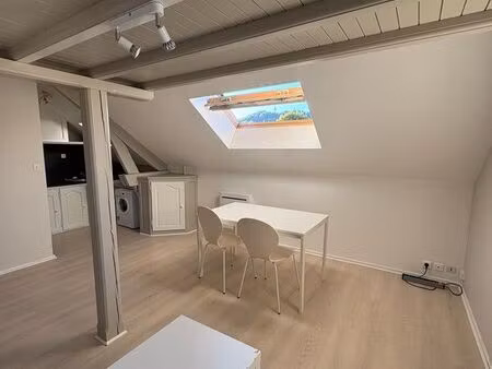 studio (ameublement en cours) • mezzanine • cellier• jardinet