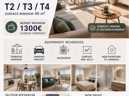 ? recherche appartement en location annuelle – antibes et alentours