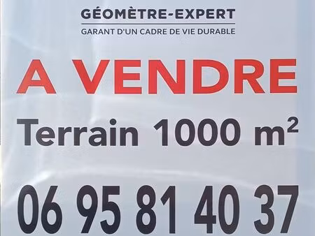 terrain 1000m2 à vendre