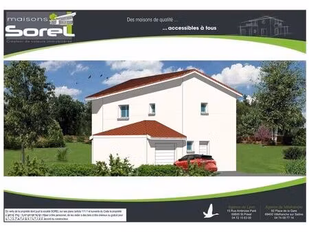 maison 107.4 m² avec terrain à reyrieux (01)