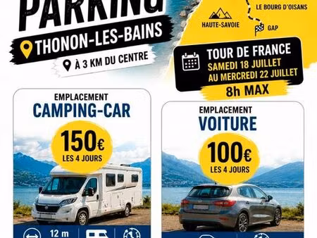 emplacement parking et camping car