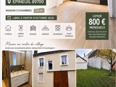 location maison à épineuil