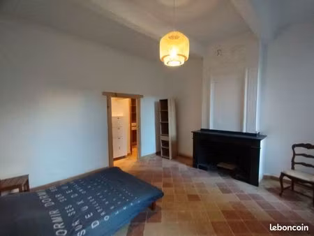 t2 meublé 65 m2 ; dressing  grand chambre au calme