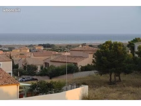 villa duplex  vue sur mer et clape ; narbonne plage