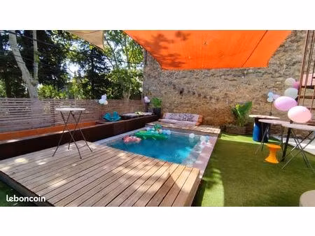 maison de village d'exception – 160m² habitables – jardin  piscine -garage xxl 160m2