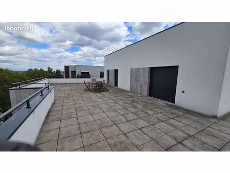 appartement rooftop d'exception 110m² + terrasse 160m² – tout compris – canal de l'ourcq