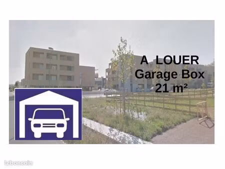 à louer – garage / box fermé de 21 m²
