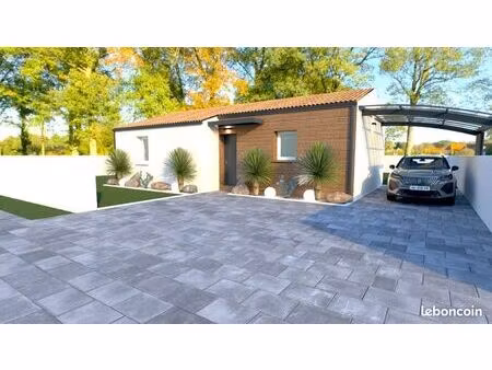 projet de construction d'une maison 2 chambres de 59.91 m² sur un terrain à bâtir de 960 m