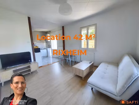 location meublée appartement 2 pièces 42 m² à rixheim (68170)  700 €