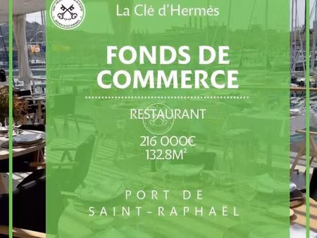 alimentation  fonds de commerce 133 m² saint-raphaël