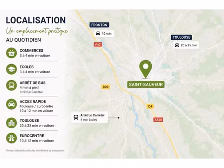 vente terrain à batir 1250 m² à saint-sauveur (31790)  148 000 €