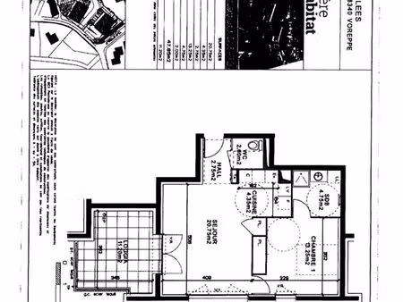 appartement 2 pièces 48 m²